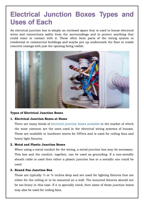 what are junction boxes used for|different types of junction boxes.